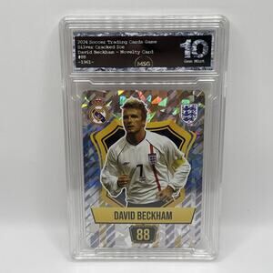 David Beckham - Holo Foil Soccer Card 2024 - Graded 10 England World Cup